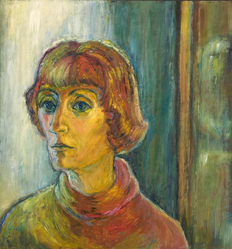 Selbst am Fenster, 1960, Öl auf Hartfaser, 59 x 55,5 cm.