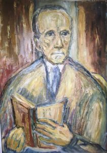 Bildnis E. Schaal (Eugen Schaal), 1966, Öl auf Hartfaser, 79,5 x 60 cm.