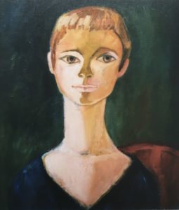 Bildnis I. K. I, 1969, Öl auf Hartfaserplatte, 60 x 50.