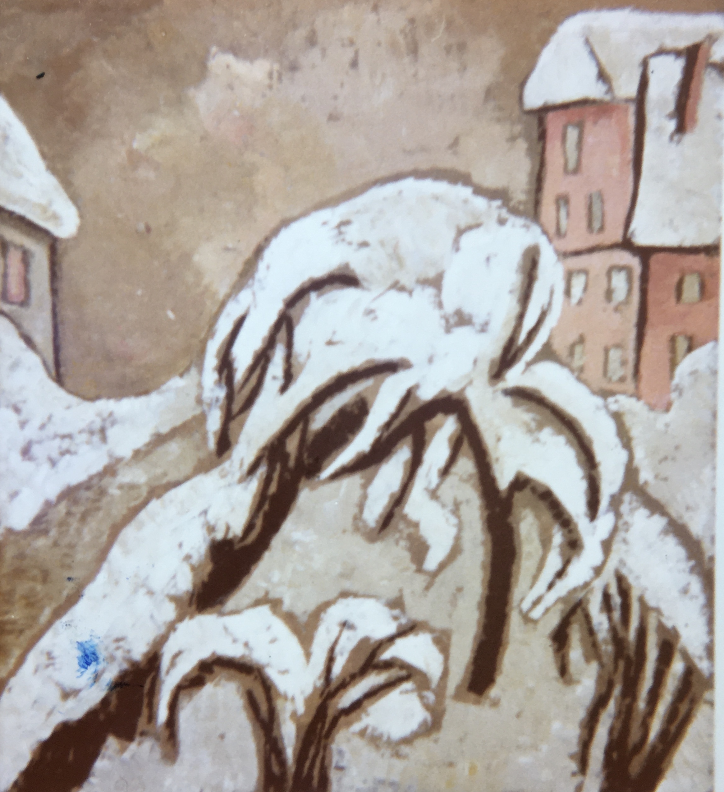 Winterbild, 1969, Öl auf Hartfaserplatte, 89,7 x 80,3 cm.