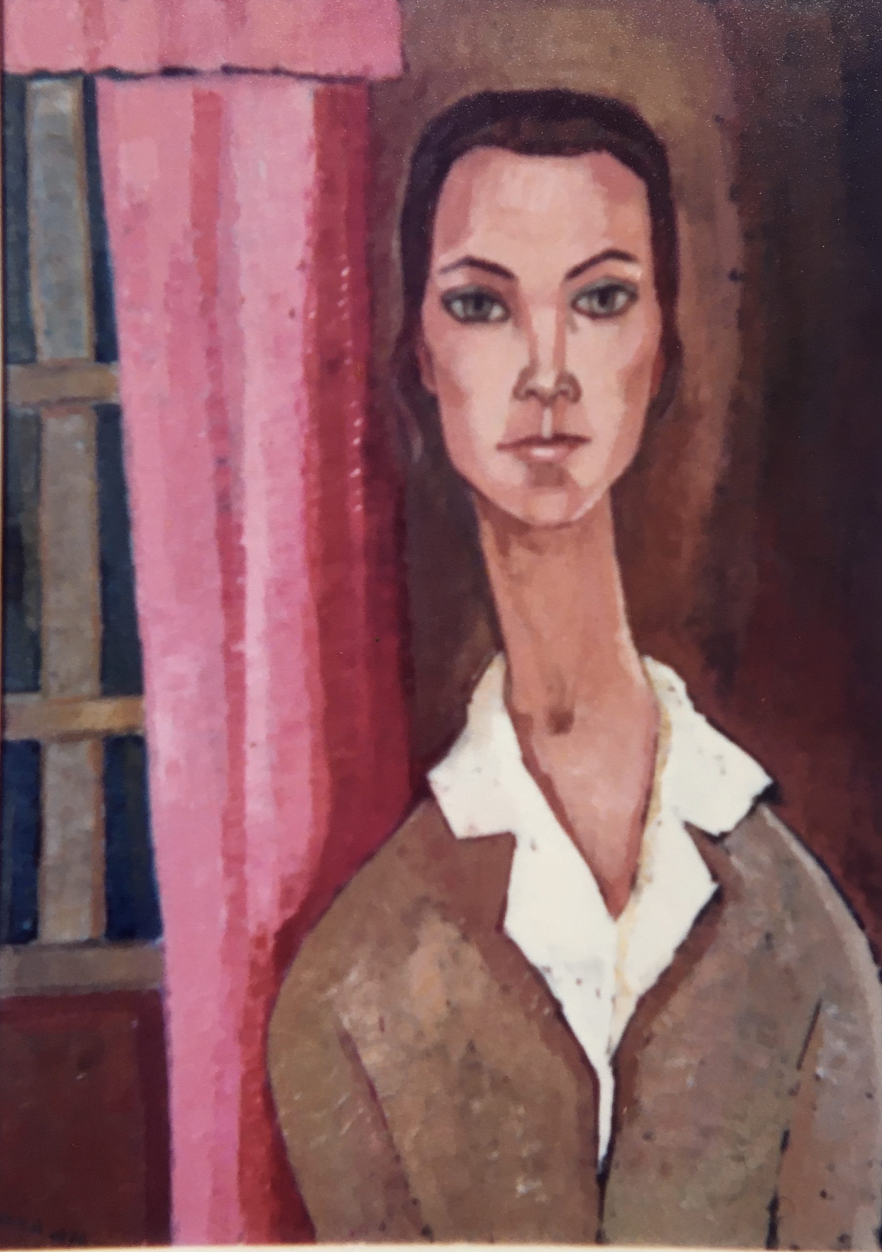 Bildnis C. R. (Christel Reicherter), 1970, Öl auf Hartfaserplatte.