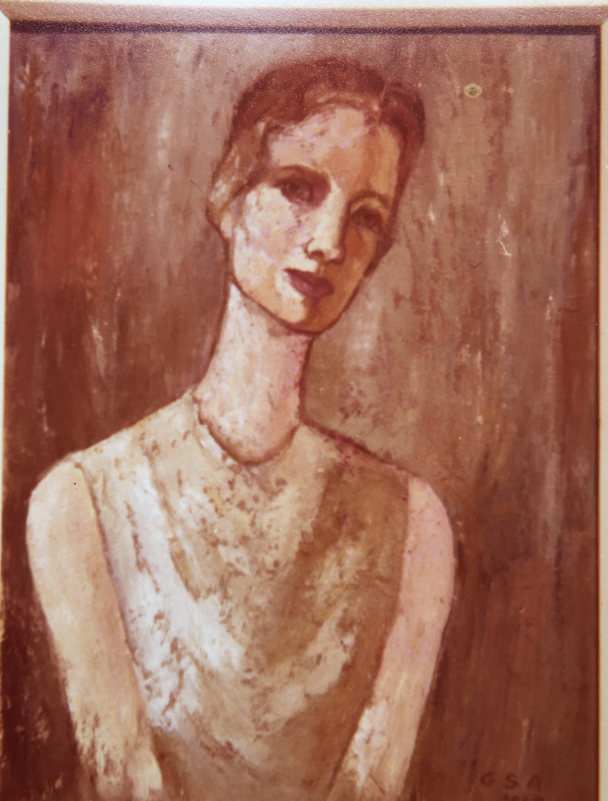 Maike Köble, 1970, Öl auf Hartfaserplatte.