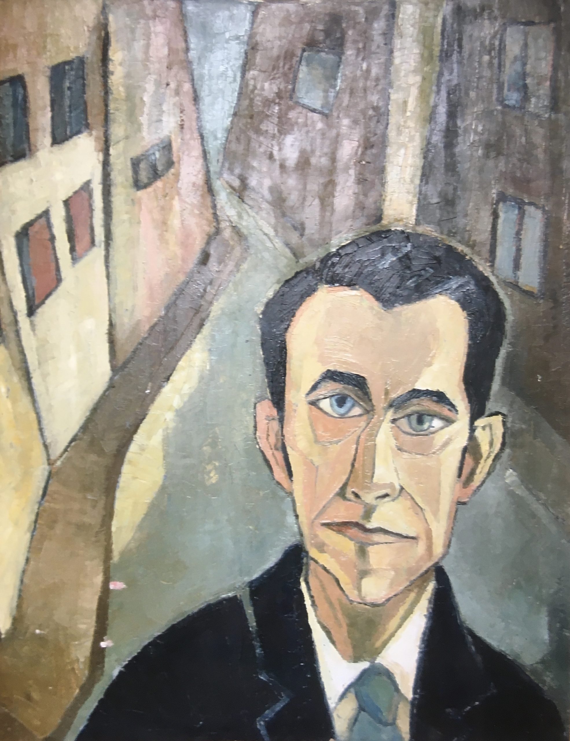 Bildnis P. H. I, 1972, Öl auf Hartfaserplatte, 59,7 x 49,5 cm.