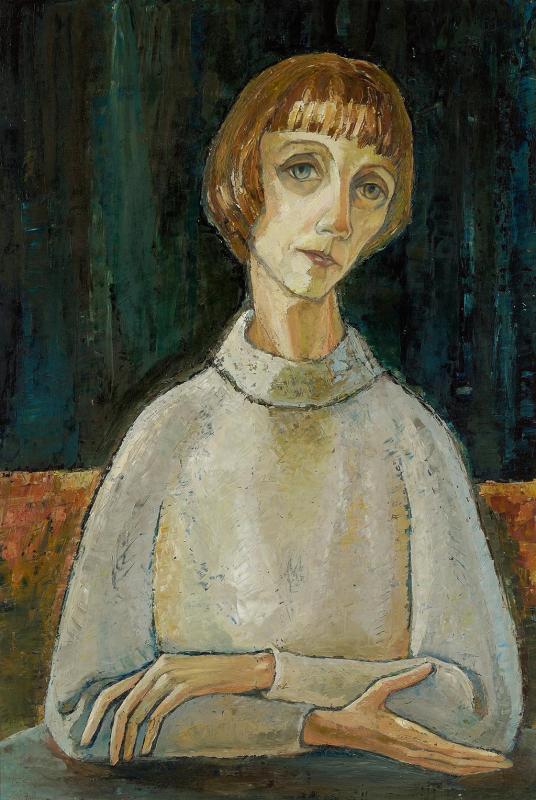 Selbst, 1972, Öl auf Hartfaserplatte, 89,6 x 61,5 cm.