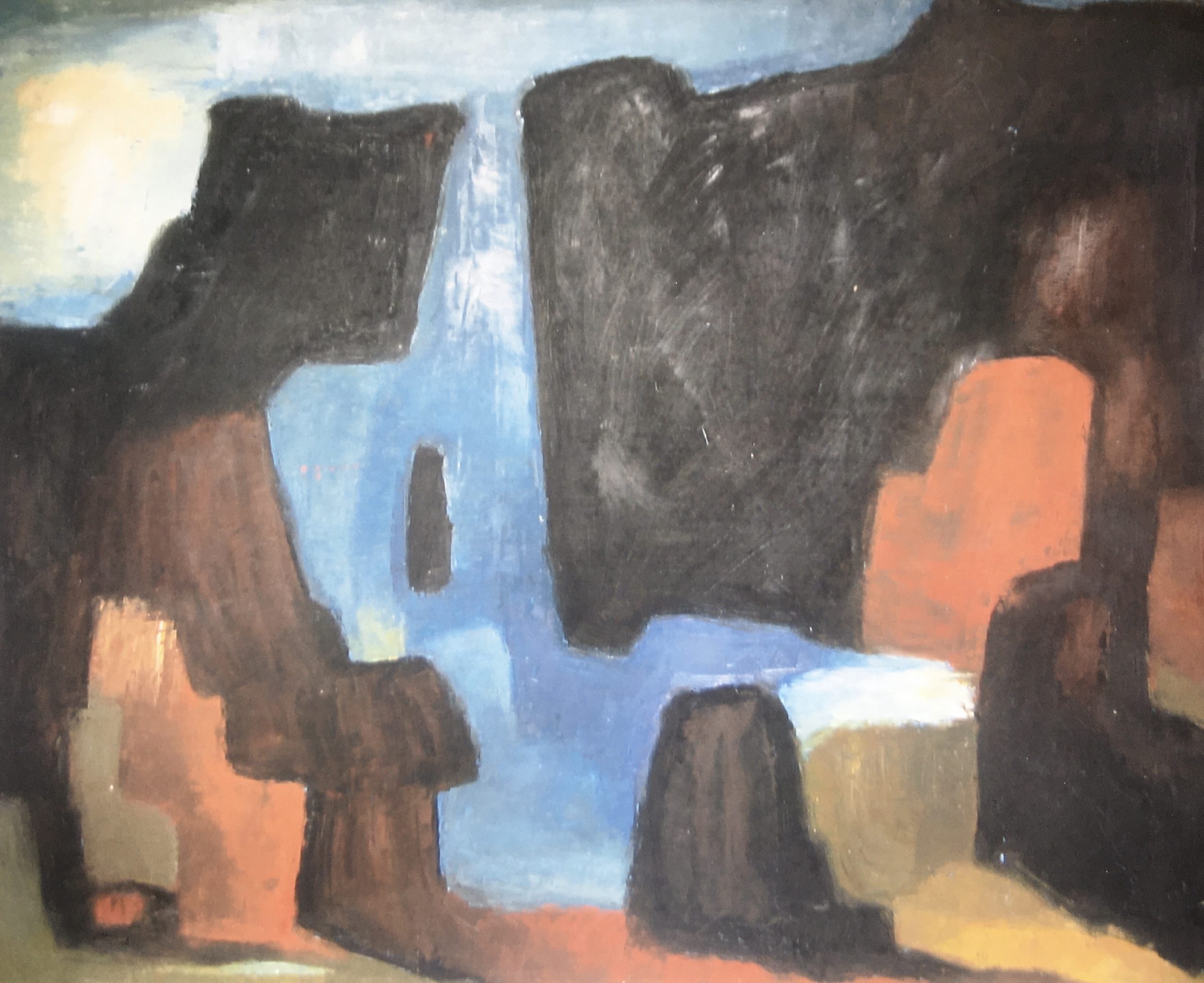 Nach Werner Höll, 1973, Öl auf Hartfaserplatte, 80 x 90 cm.