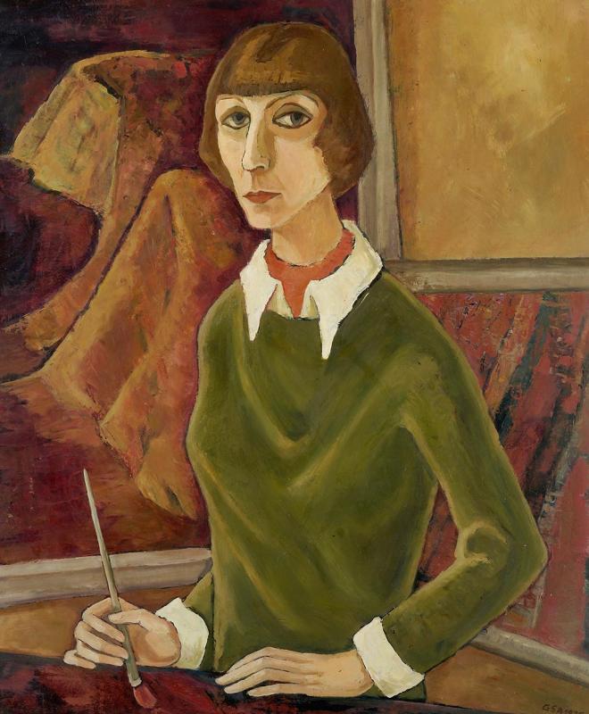 Im Atelier, 1975, Öl auf Hartfaserplatte, 89,8 x 74 cm.