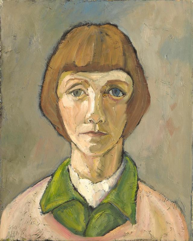 Mädchenkopf II, 1977, Öl auf Leinwand, 50 x 40 cm.