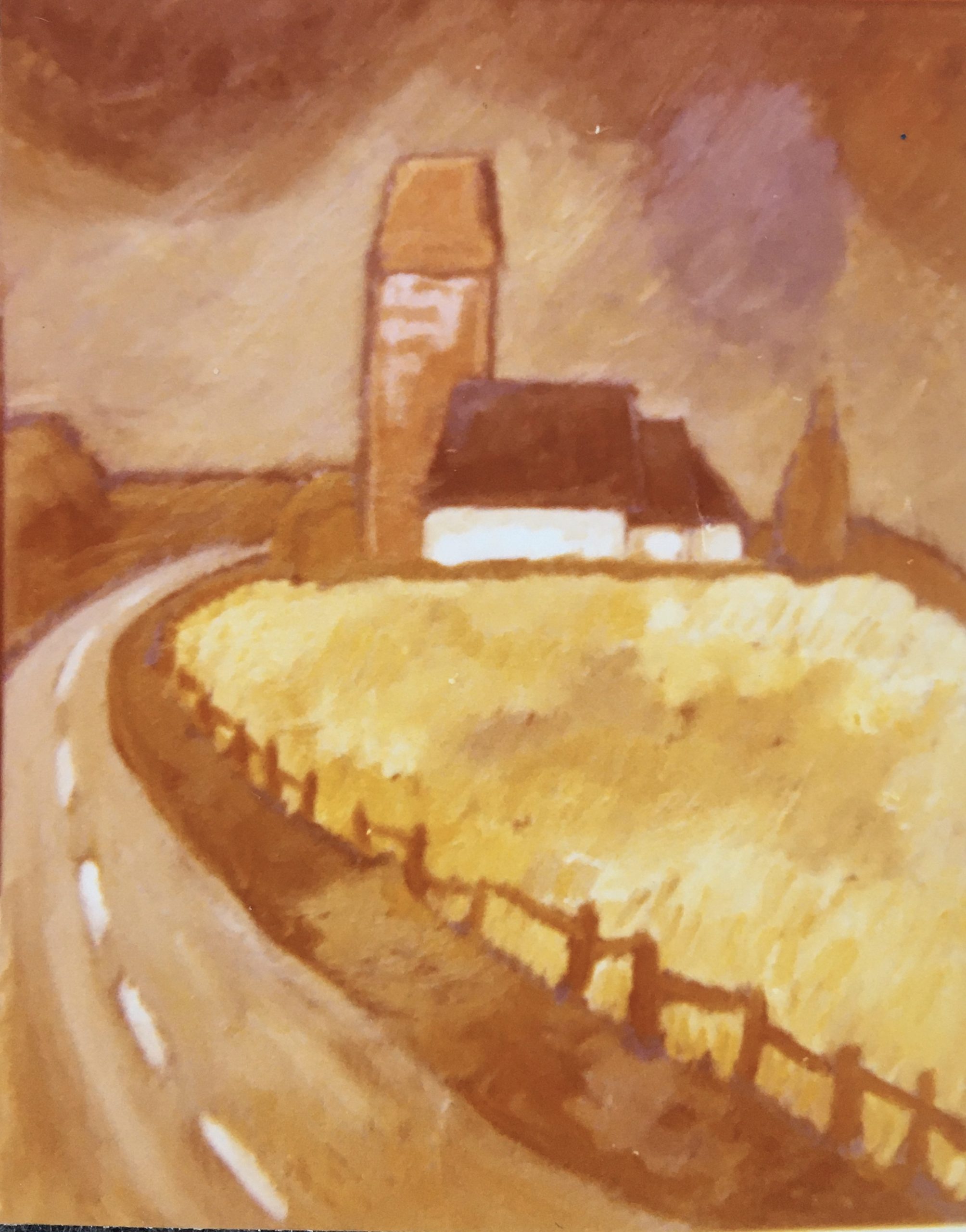 St. Severin, 1977, Öl auf Hartfaserplatte, 60 x 40 cm.