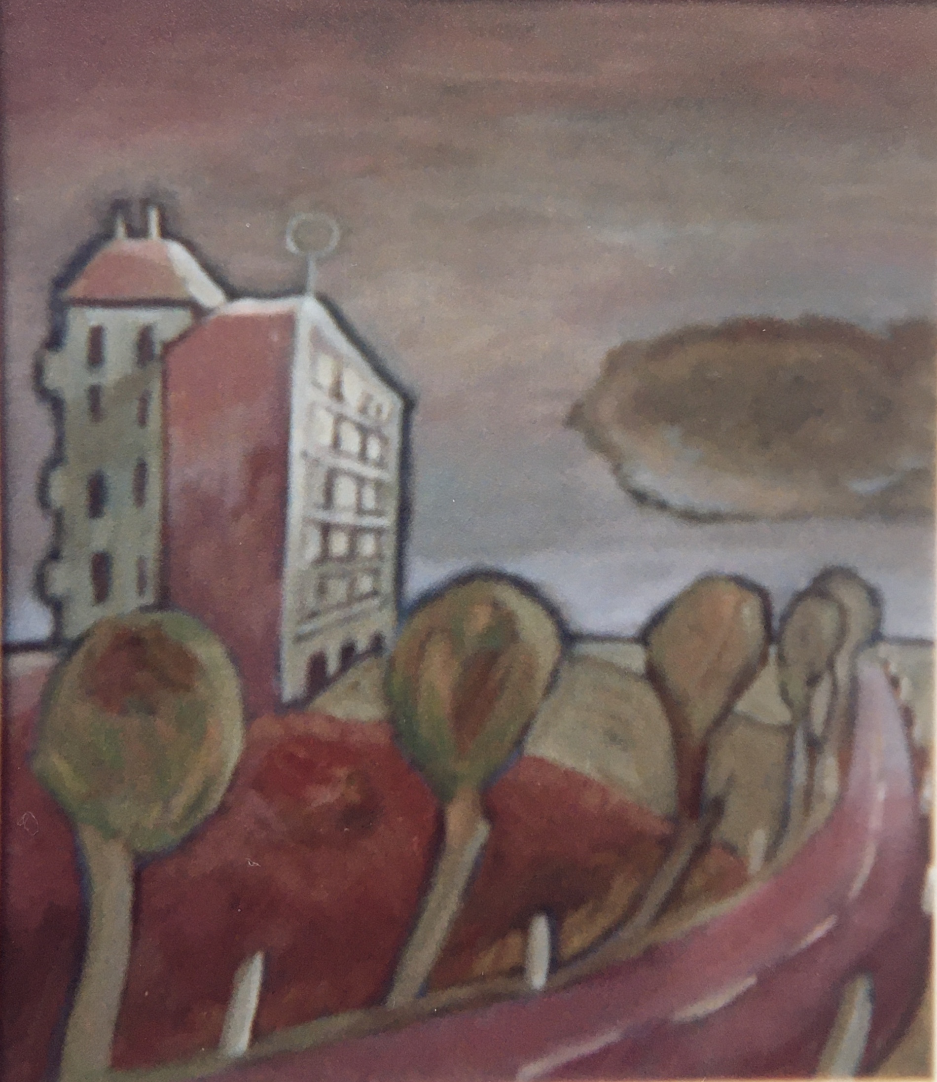 Morgenfrühe, 1978, Öl auf Hartfaserplatte, 53,7 x 45,2 cm.