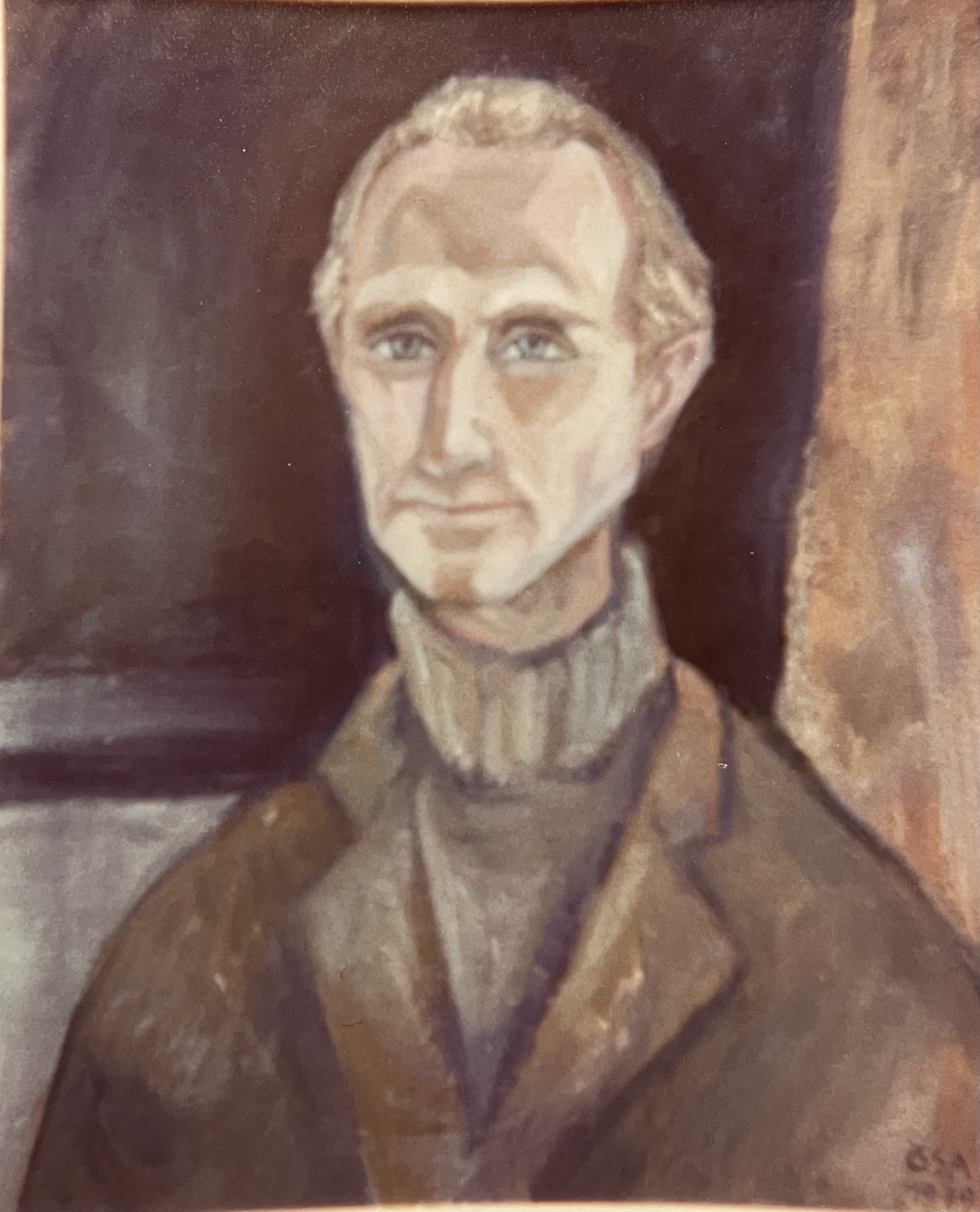 Georg Böhler II, 1979, Öl auf Hartfaserplatte, 70 x 60 cm.
