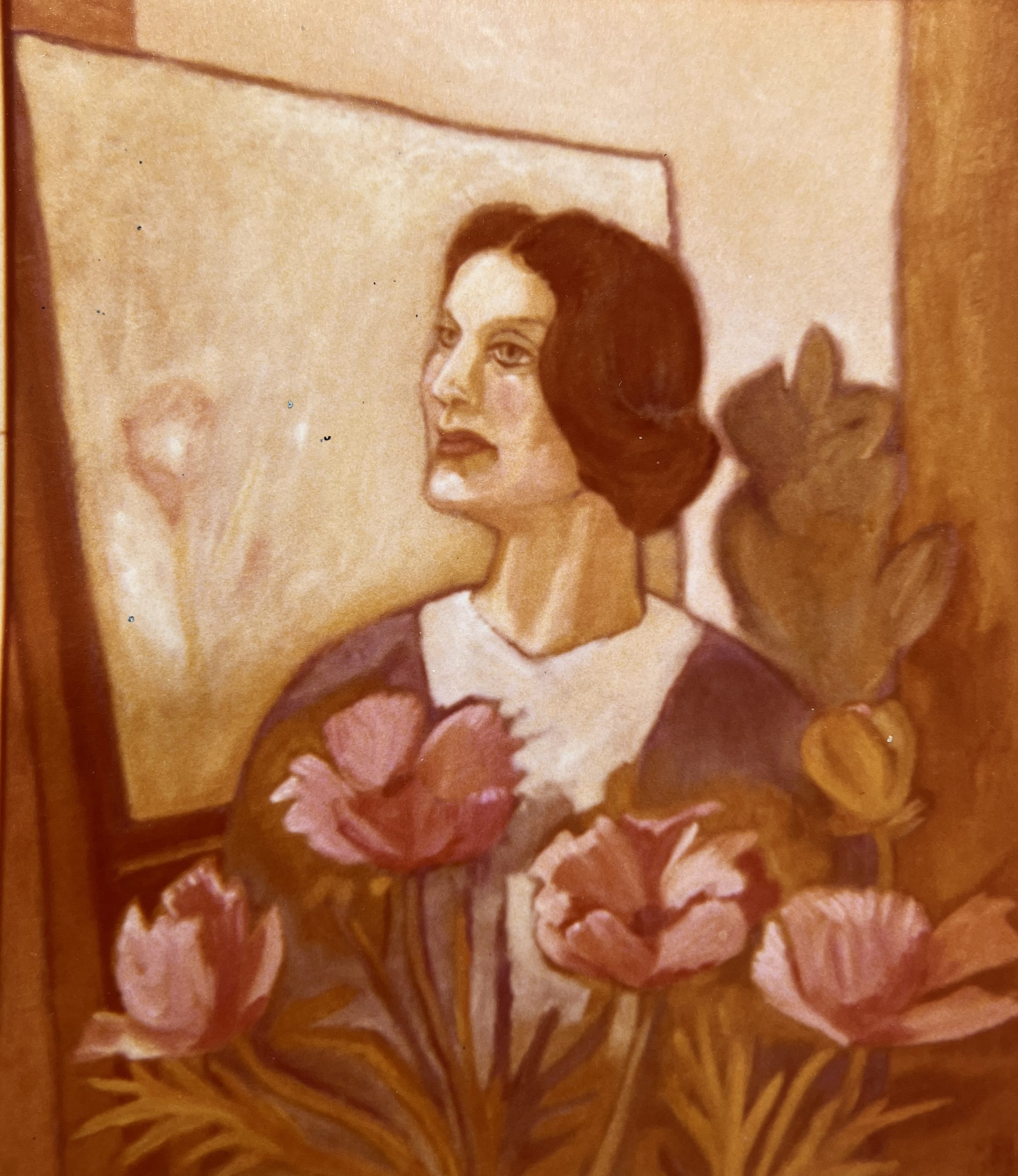 Hannelore Krämer, 1980, Öl auf Hartfaserplatte.