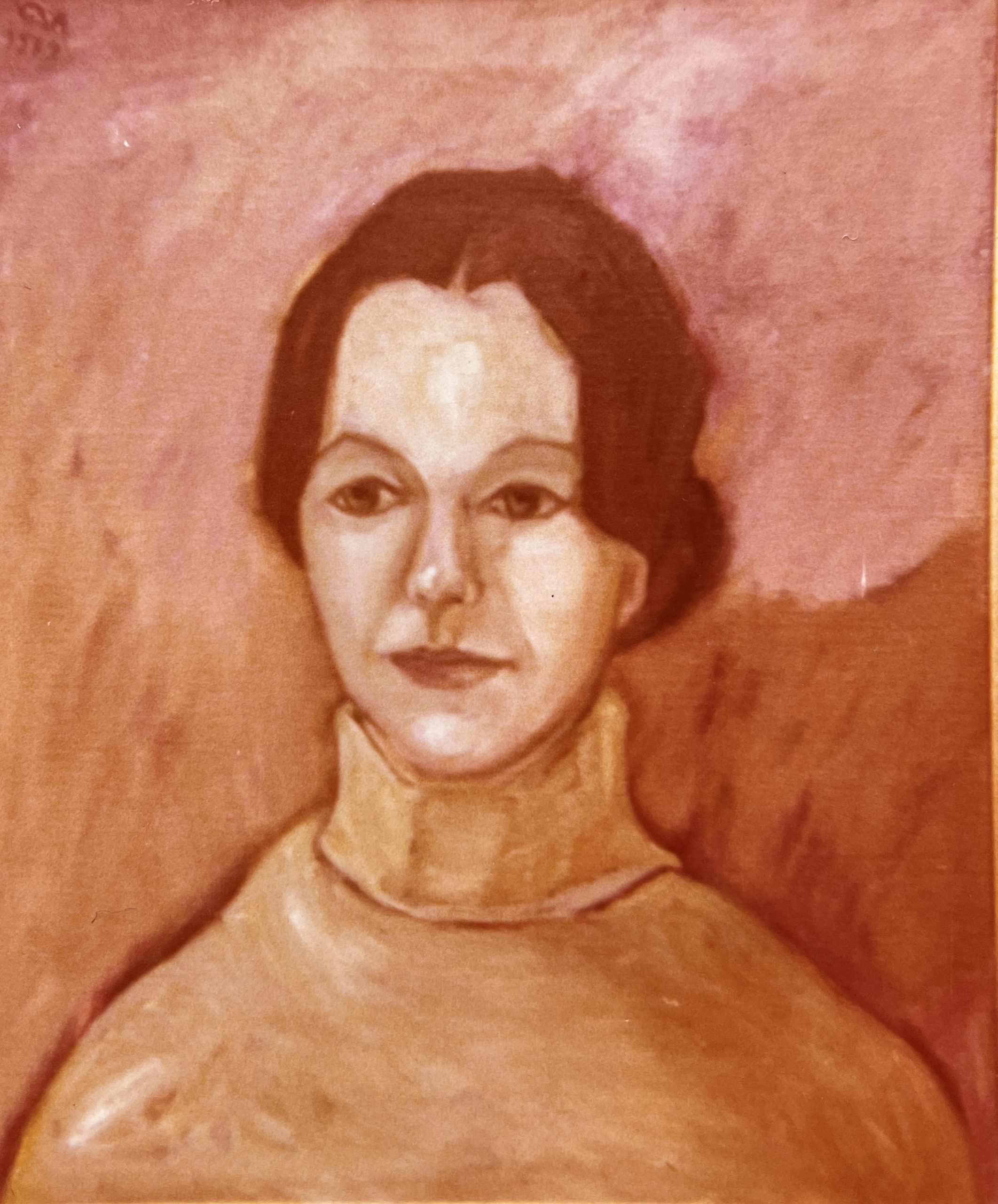 M. B. (Minny Beckmann), 1980, Öl auf Hartfaserplatte.