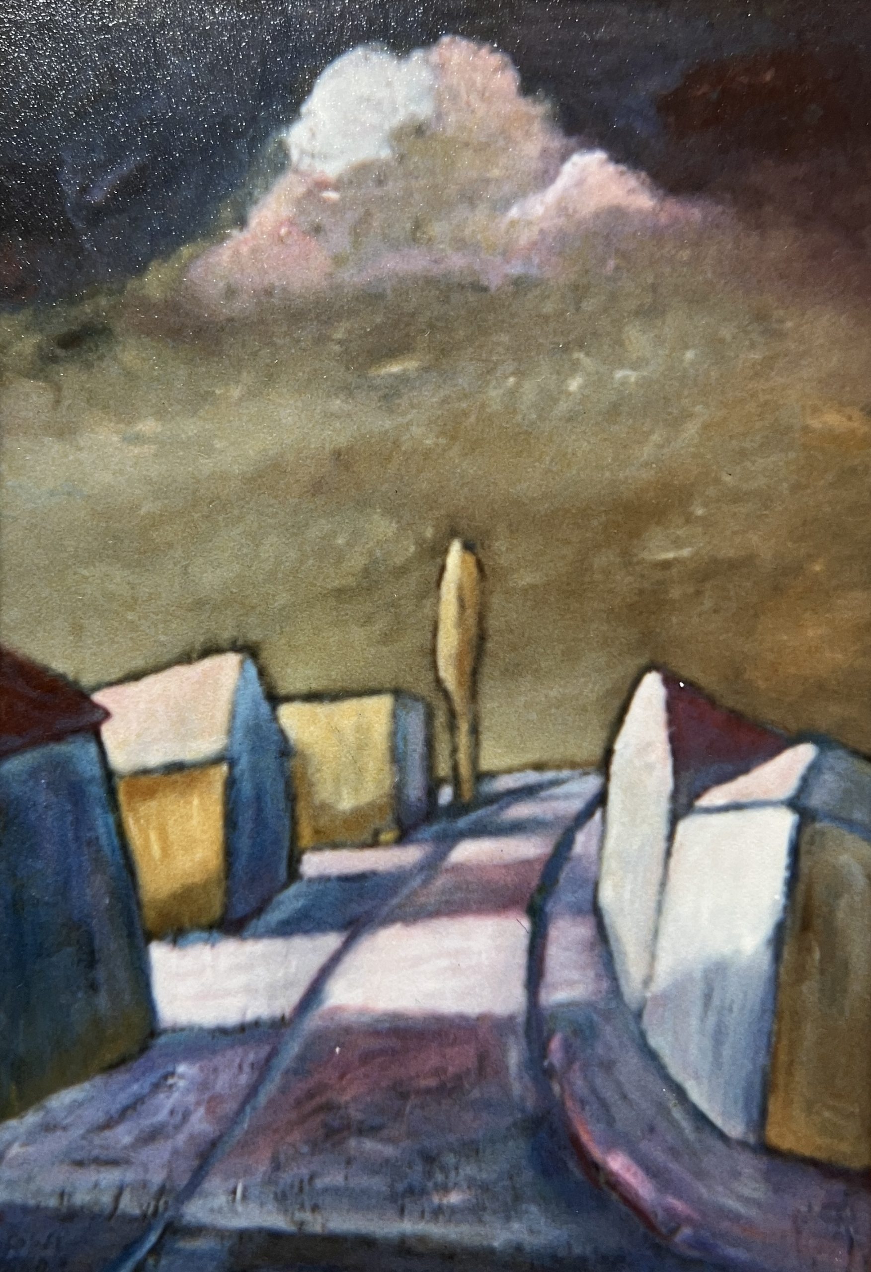 Novemberlicht, 1980, Öl auf Hartfaserplatte, 75 x 52 cm.