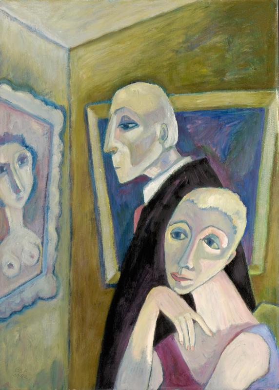 Der Kenner, 1982, Öl auf Hartfaserplatte, 89,5 x 64,3 cm.