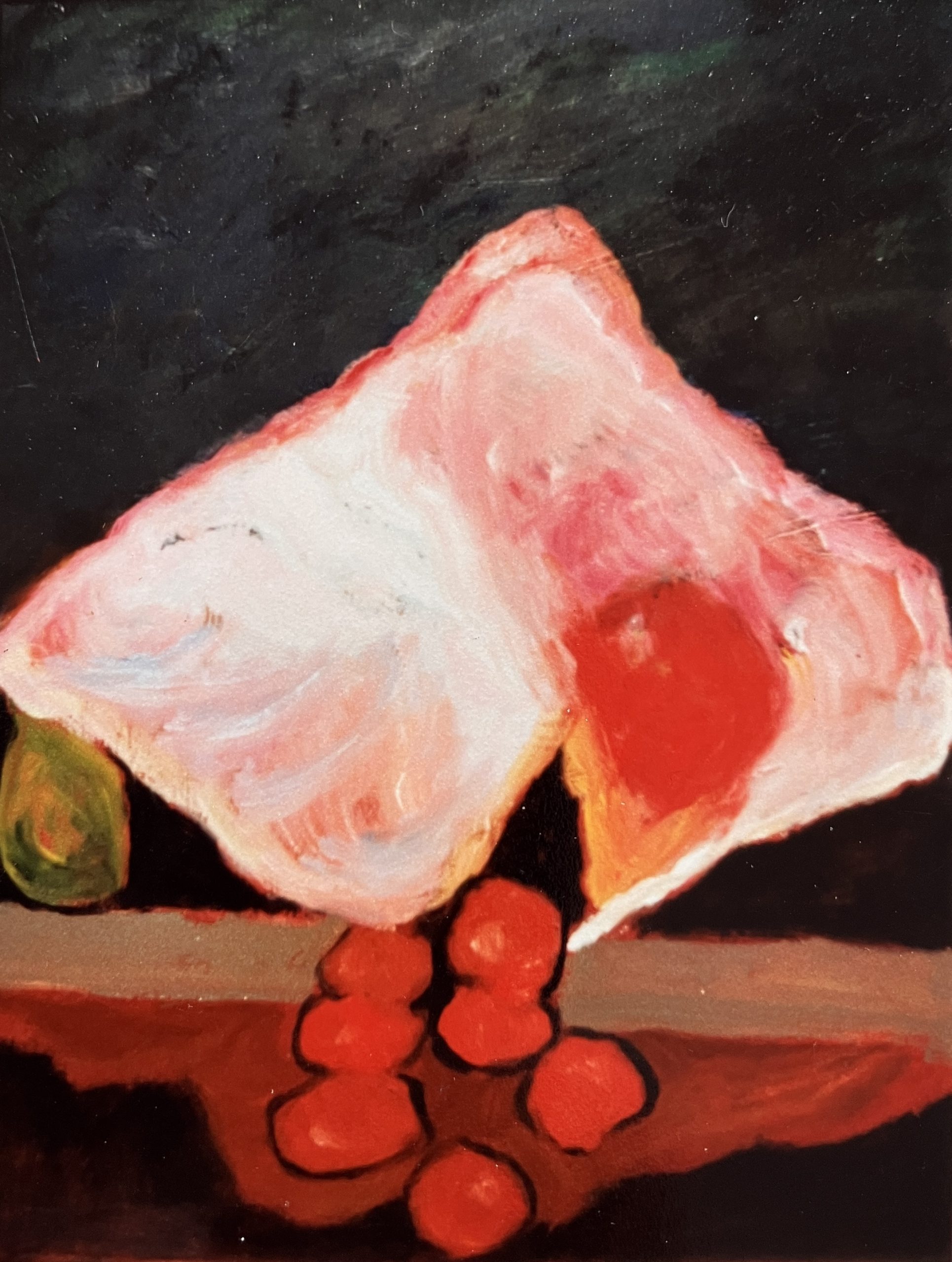 Nach Soutine (Rochen), 1982 / 92, Öl auf Hartfaserplatte, 79,5 x 59,5 cm.