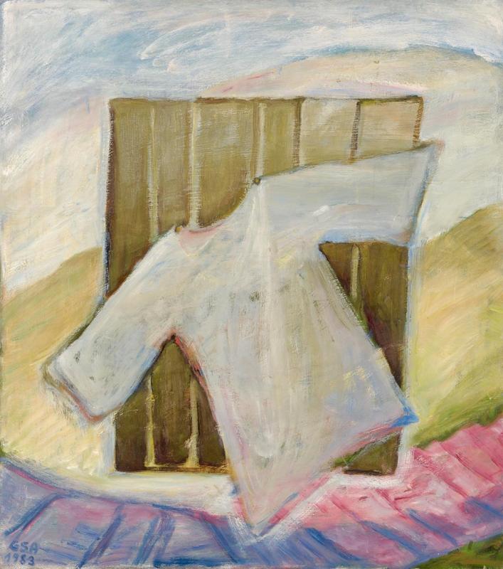 Hemd, 1983, Öl auf Hartfaserplatte, 89,3 x 79,7 cm.