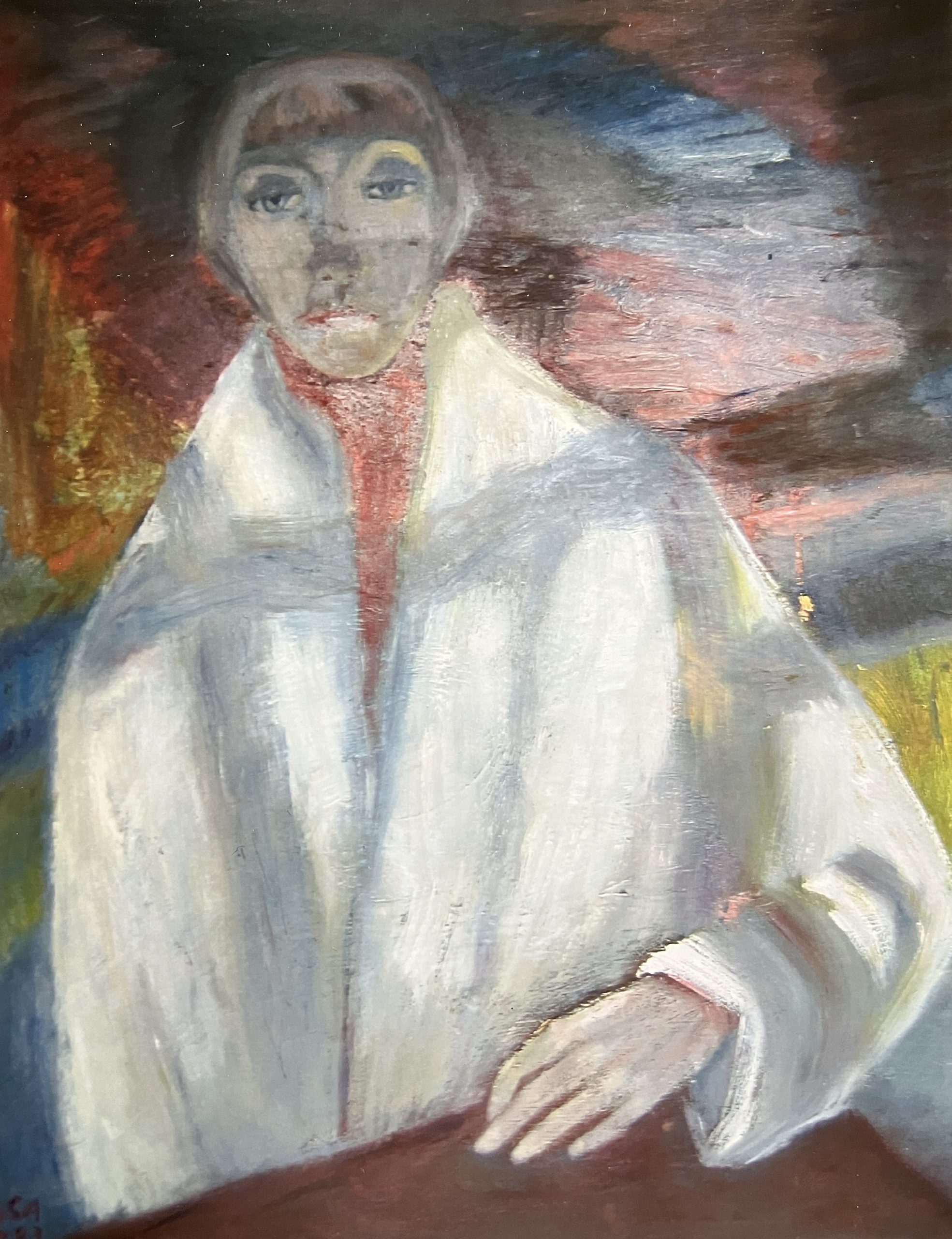 Mit Schatten, 1983, Öl auf Hartfaserplatte, 80,3 x 64,5 cm.