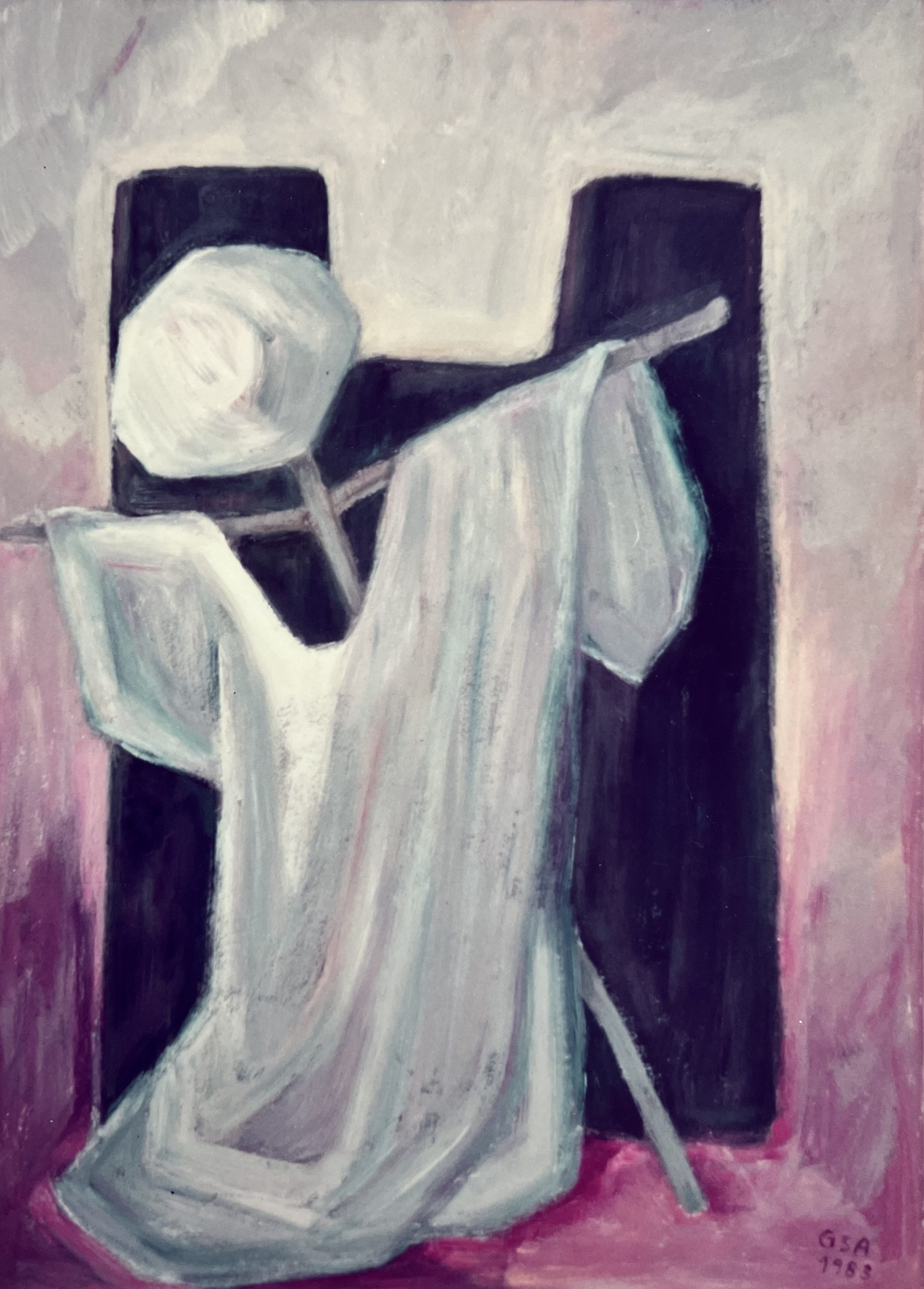 o. T., 1983, Öl auf Hartfaserplatte.