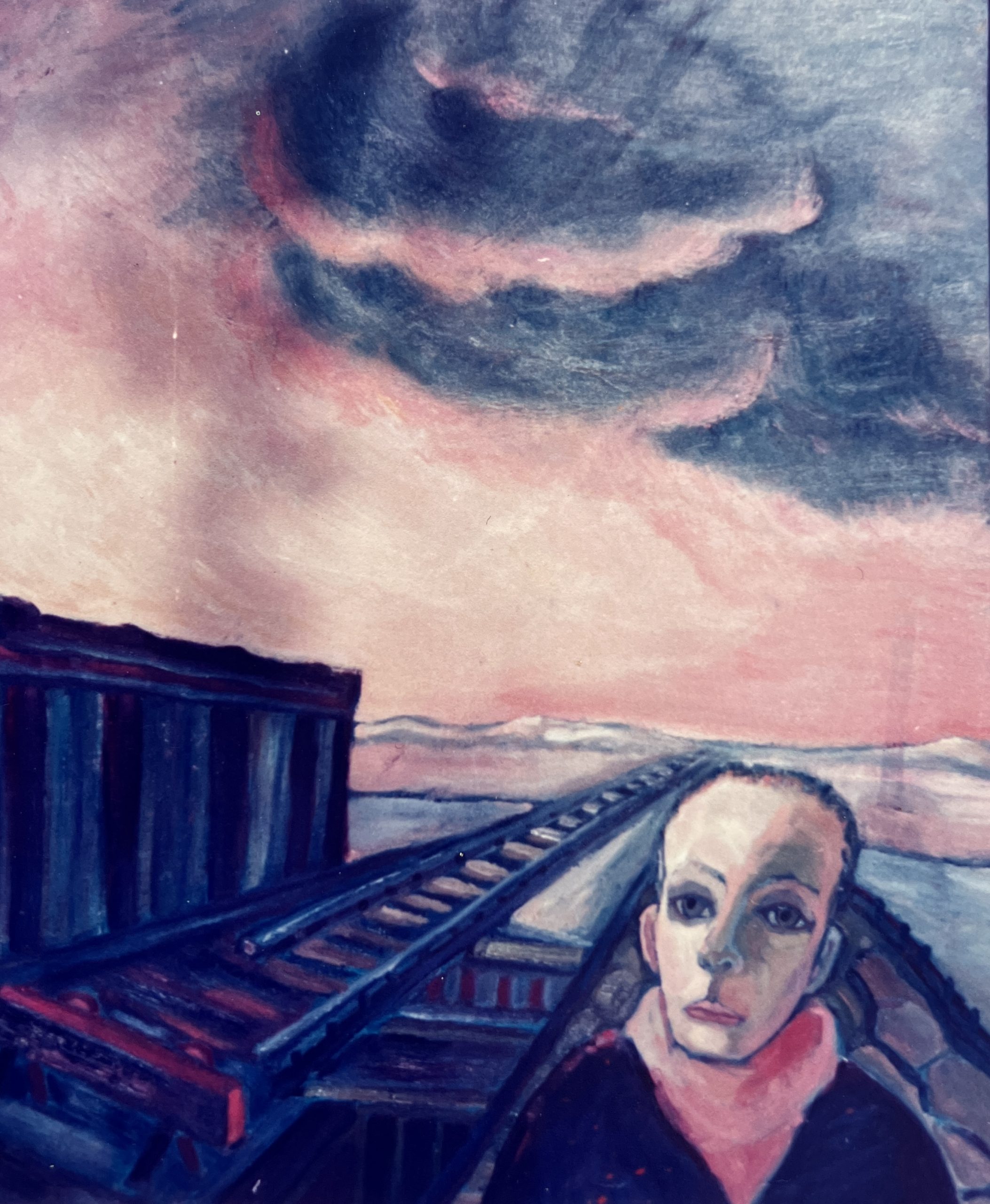 Am letzten Abend, 1984 / 90, Öl auf Hartfaserplatte.