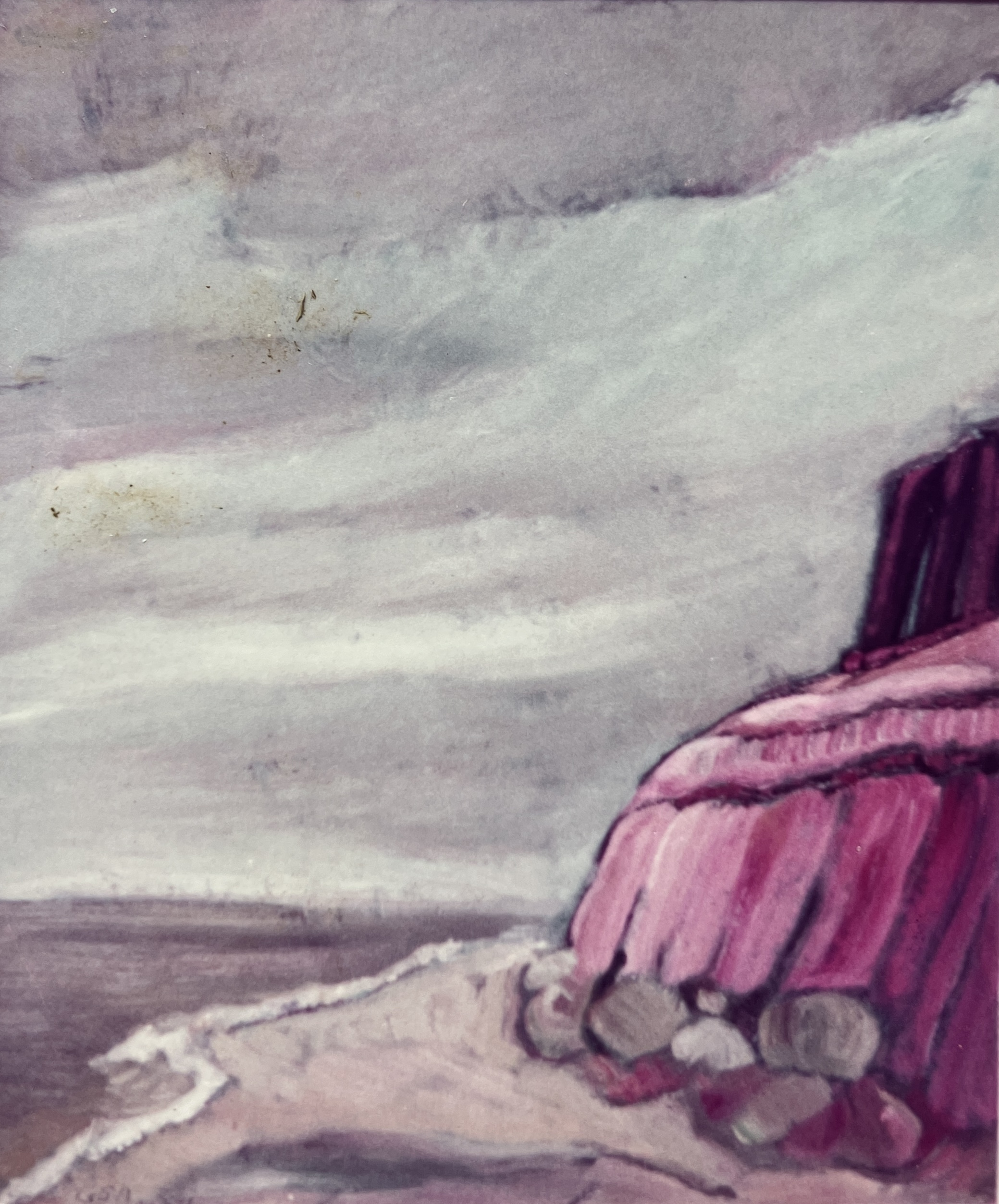 An der Küste, 1984, Öl auf Hartfaserplatte.