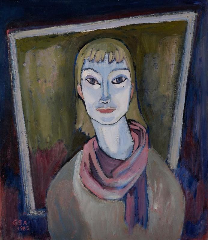 Bettina, 1985, Öl auf Leinwand, 69,5 x 59,5 cm.