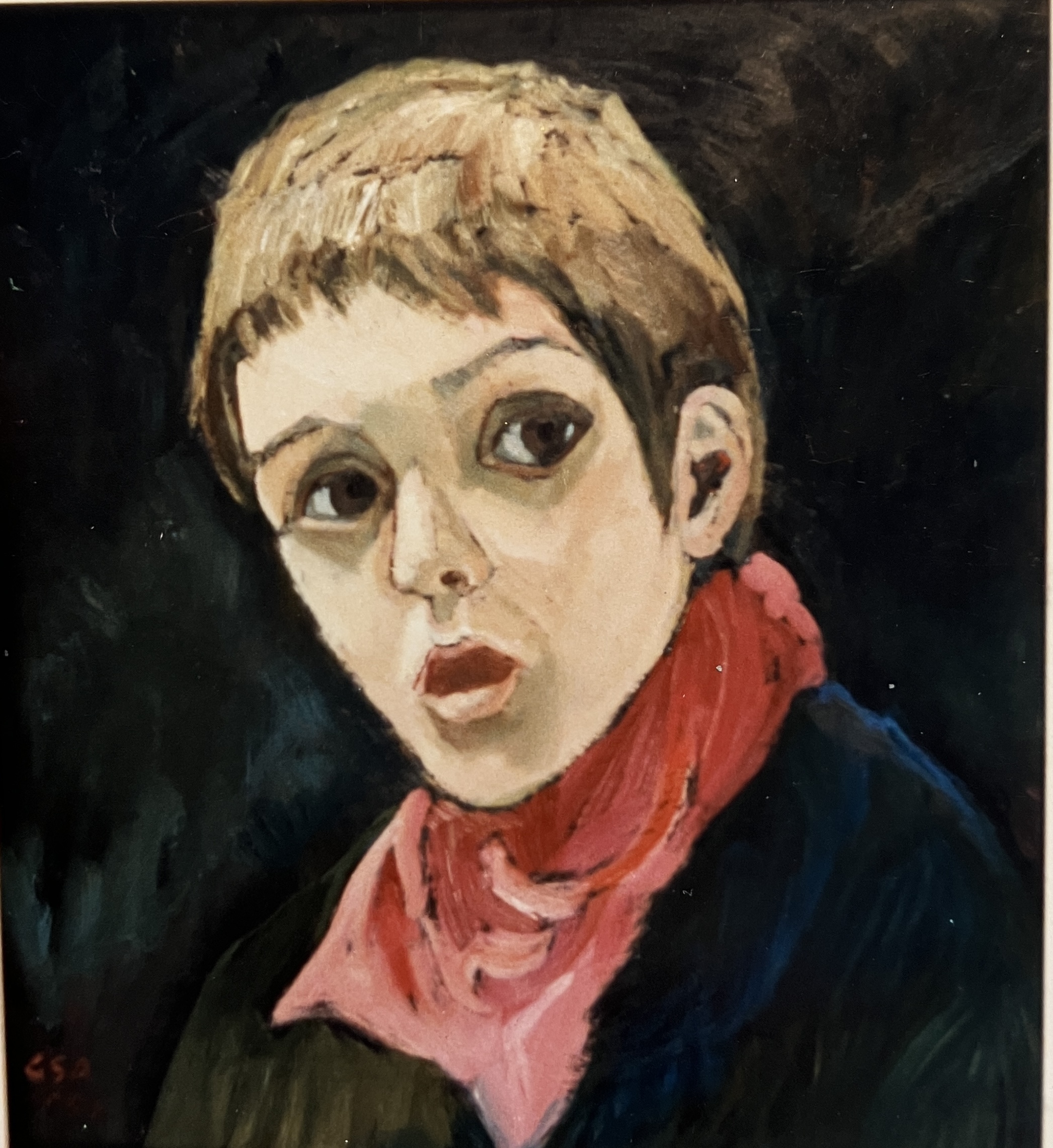 Florian (Scholl), 1986, Öl auf Hartfaserplatte, 52 x 46 cm.