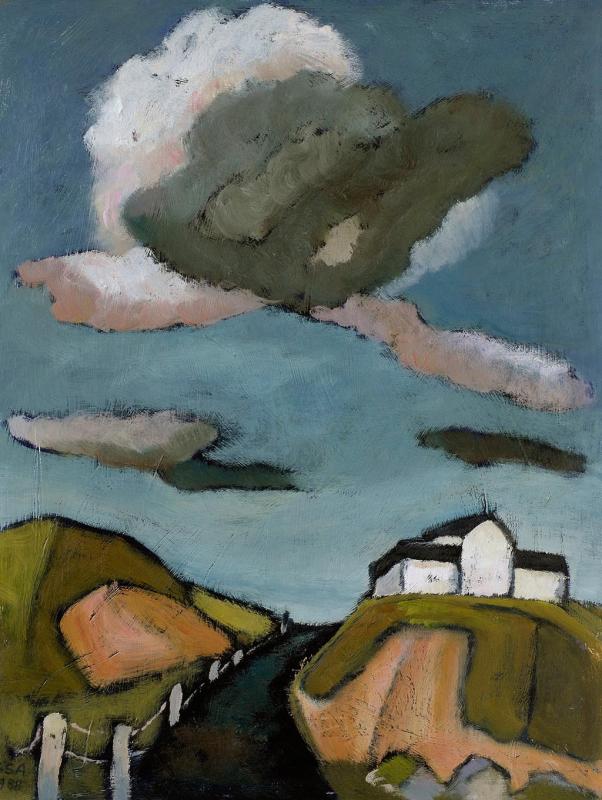 Up de Dünen, 1988, Öl auf Hartfaserplatte, 79 x 59,6 cm.