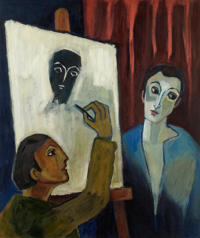 Dorian G., 1989, Öl auf Hartfaserplatte, 94,8 x 79,8 cm.