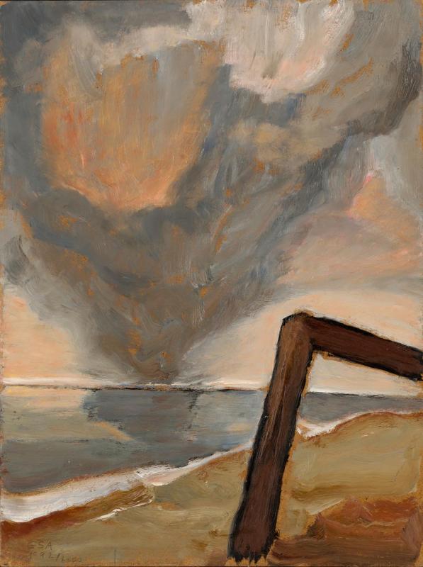 Aus Sylt, 1992 / 1993 / 2000, Öl auf Hartfaserplatte, 80 x 60 cm.