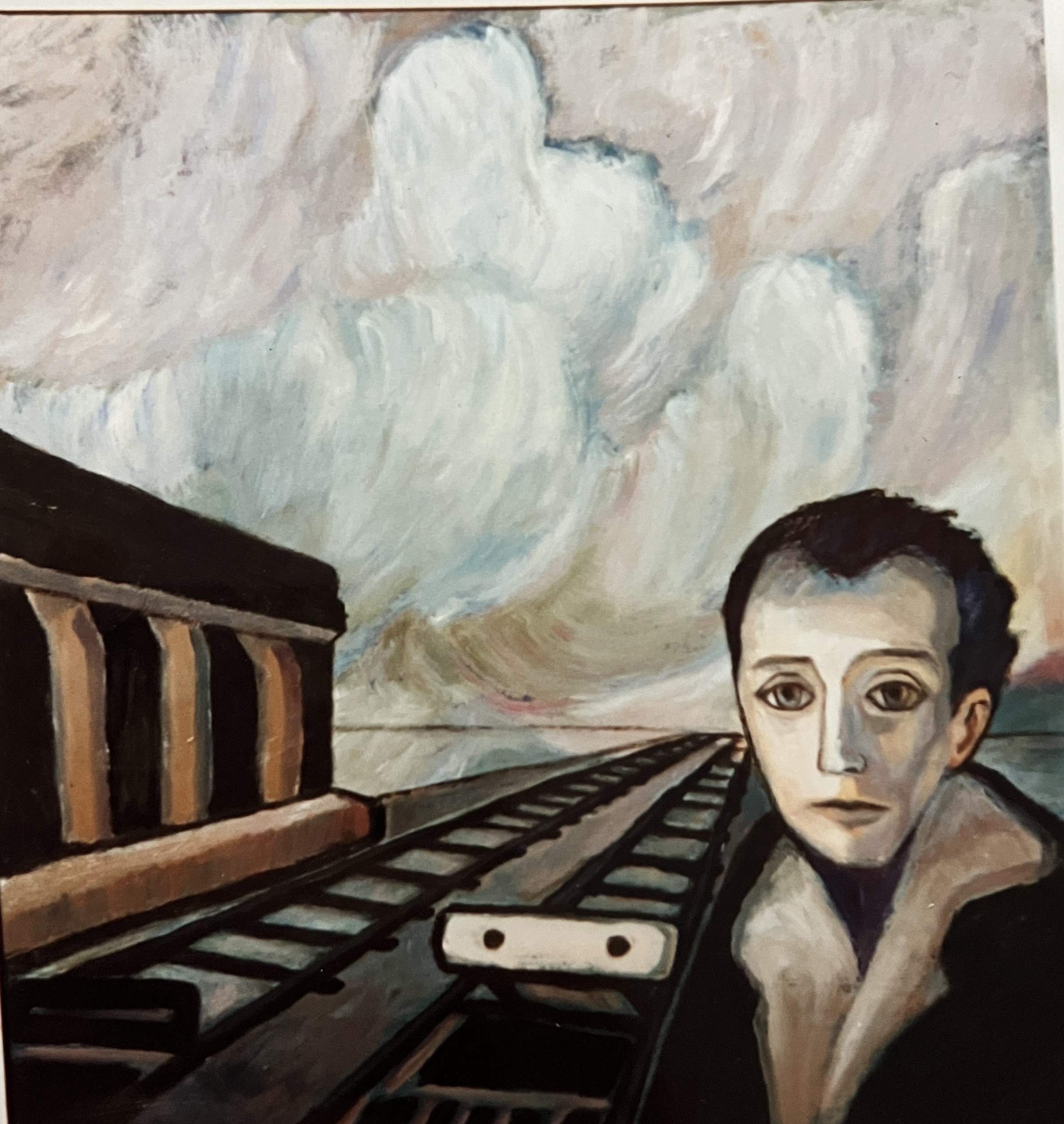 Heimkehr, 1993, Öl auf Hartfaserplatte, 90 x 84 cm.