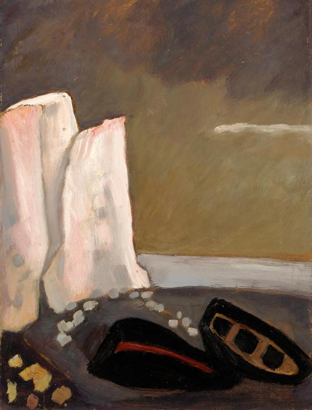 Rosa Kliff, 1993, Öl auf Hartfaserplatte, 85 x 64 cm.