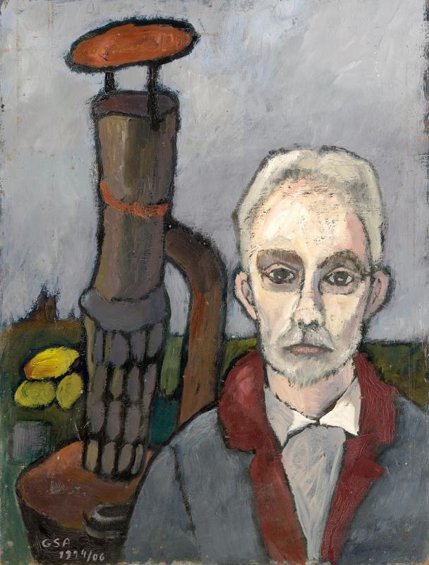 Auf dem Wochenmarkt, 1994 / 2006, Öl auf Hartfaserplatte, 75 x 57 cm.