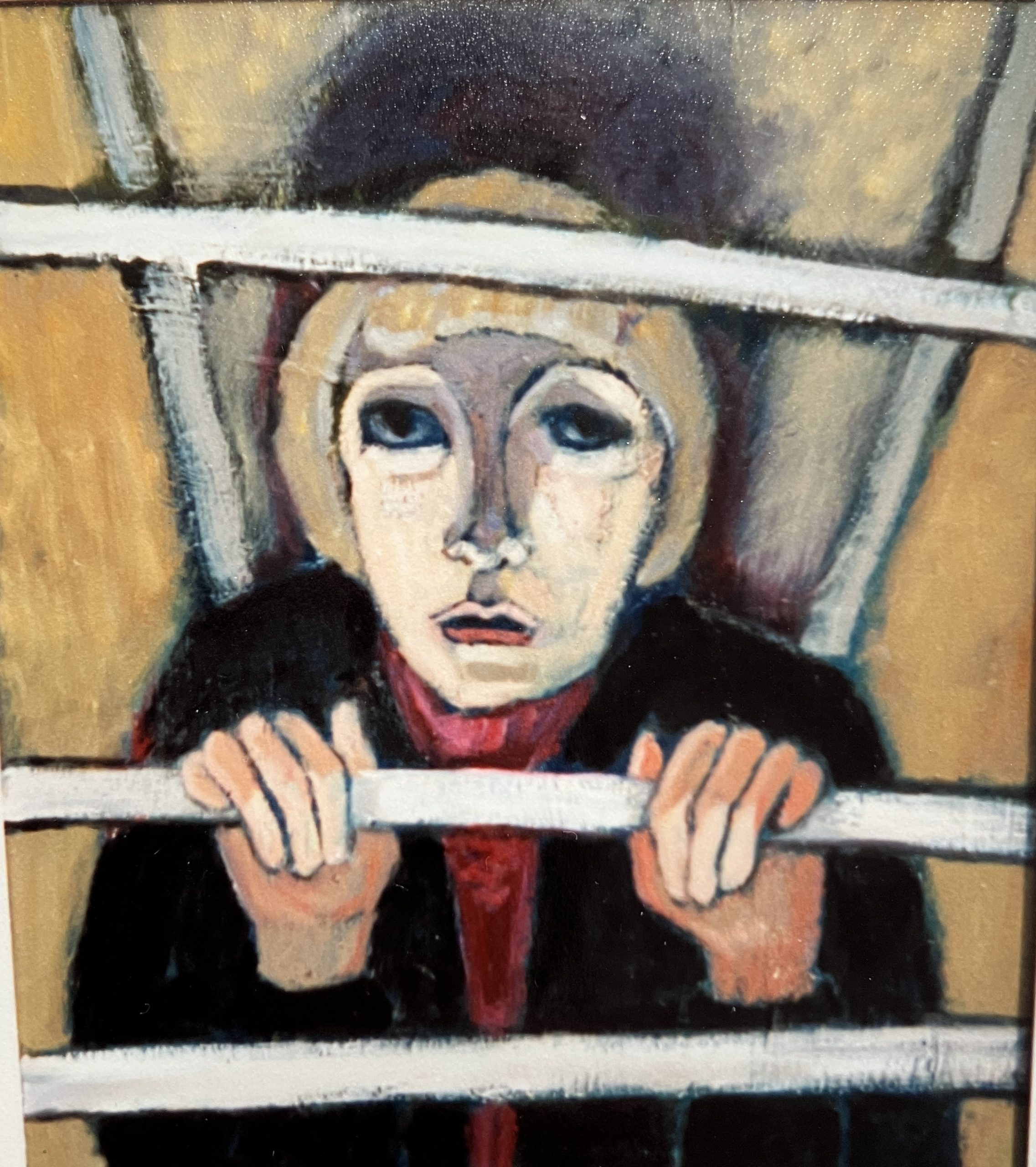 Durchblick (2. F.), 1994 / 1996, Öl auf Hartfaserplatte, 59 x 60 cm.