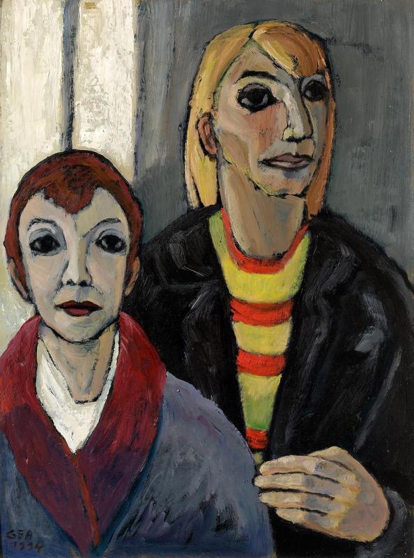 Grosser Sohn, 1994, Öl auf Hartfaserplatte, 79,2 x 59,3 cm.