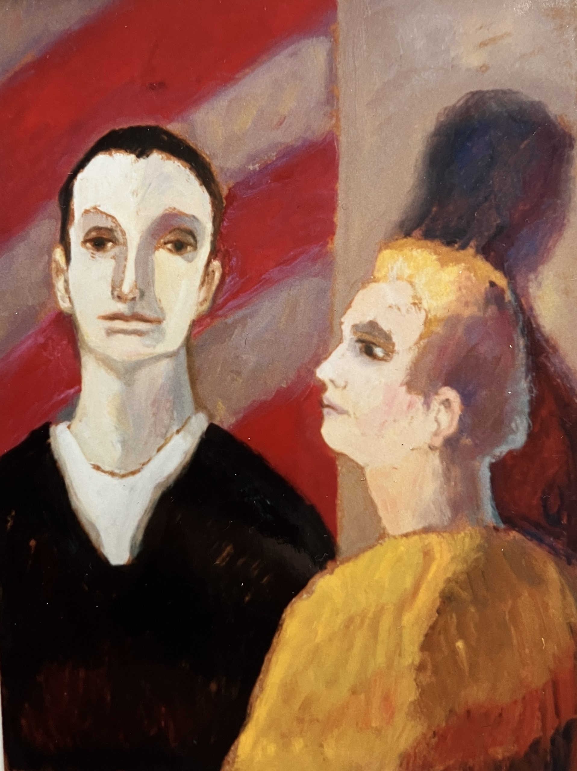 Versuchung, 1994, Öl auf Hartfaserplatte, 80 x 60 cm.