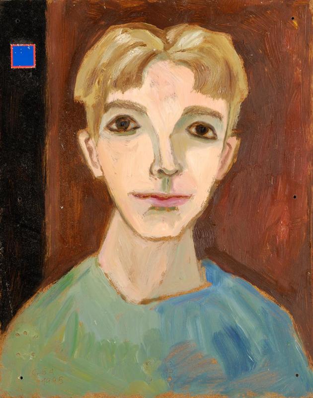 Christian (Kienzler, RT), 1995, Öl auf Hartfaserplatte, 50 x 40 cm.