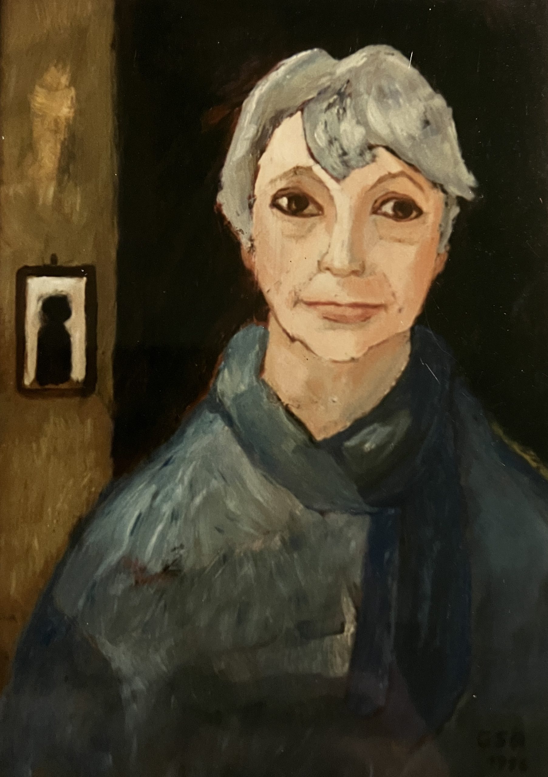 Bildnis Hilde Pfeiffer, 1996, Öl auf Hartfaserplatte, 70 x 50 cm.