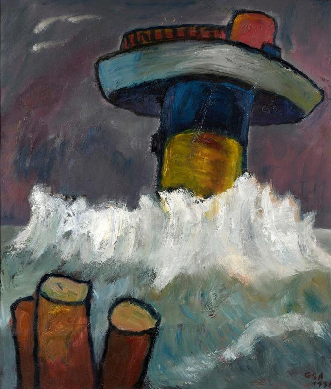 Bohrturm, 1996, 90 x 75 cm.