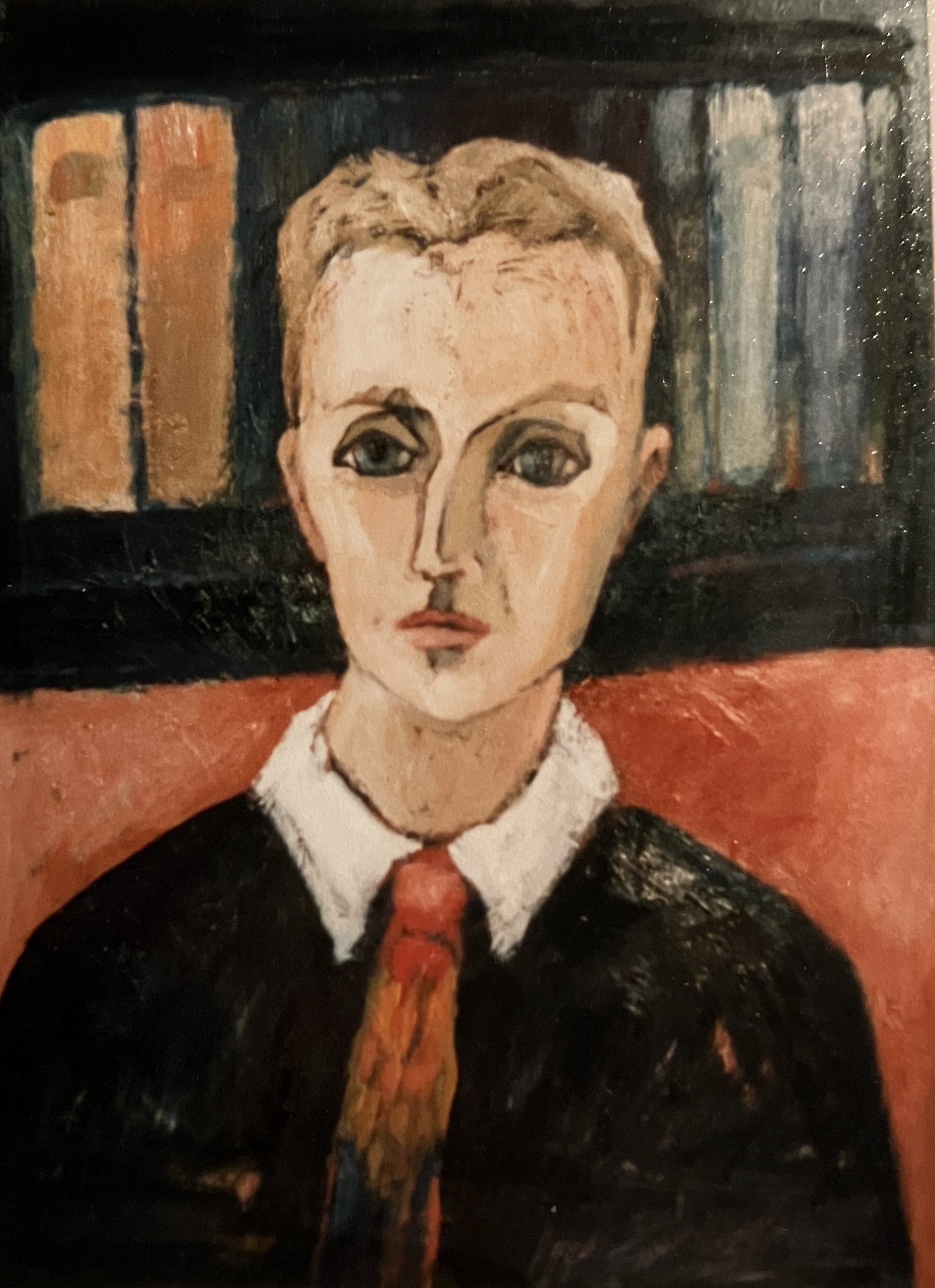 Herr Heck, 1996, Öl auf Hartfaserplatte, 65 x 50 cm.