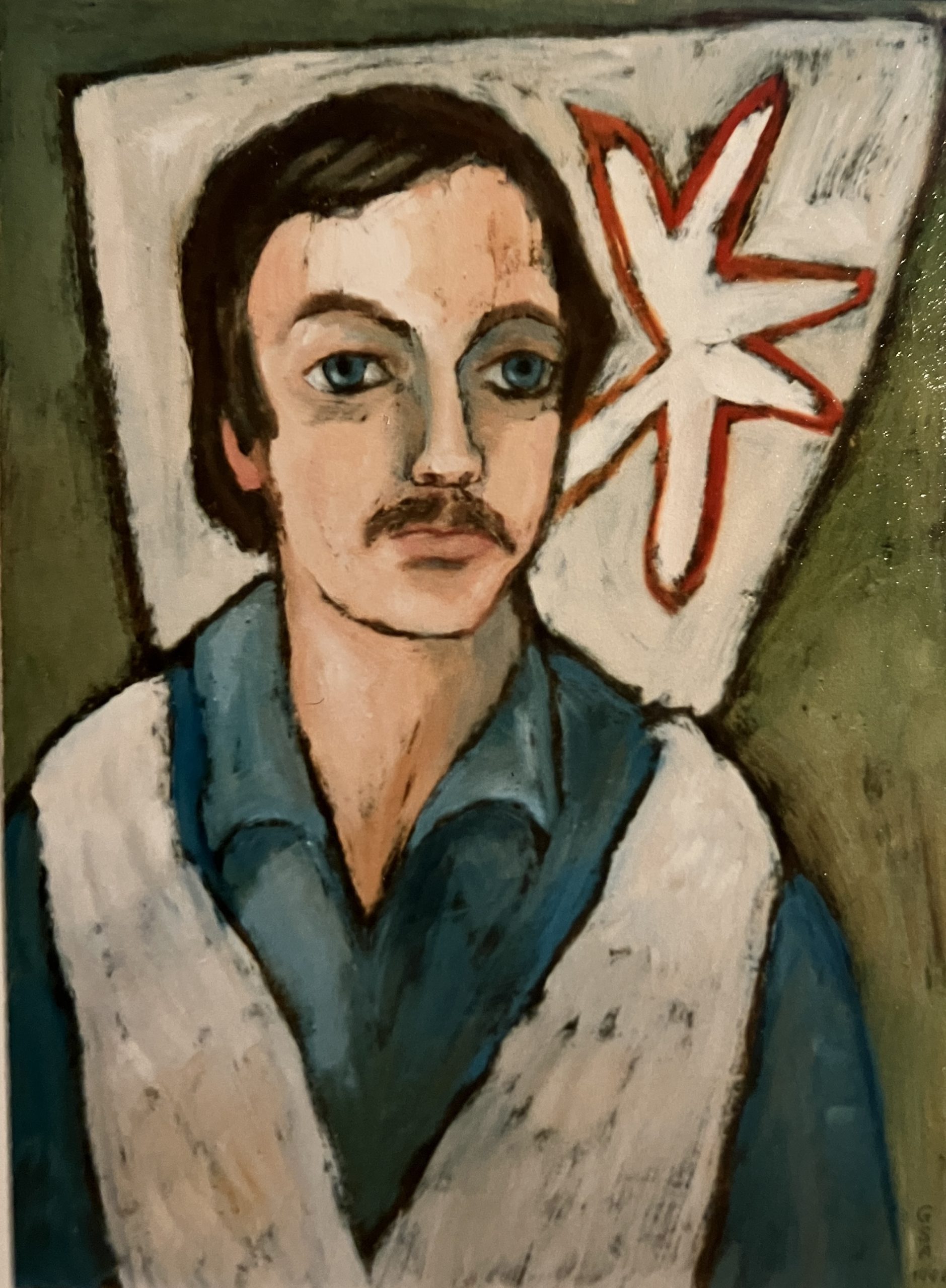 Peter Waiblinger, 1996, Öl auf Hartfaserplatte, 70 x 50 cm.