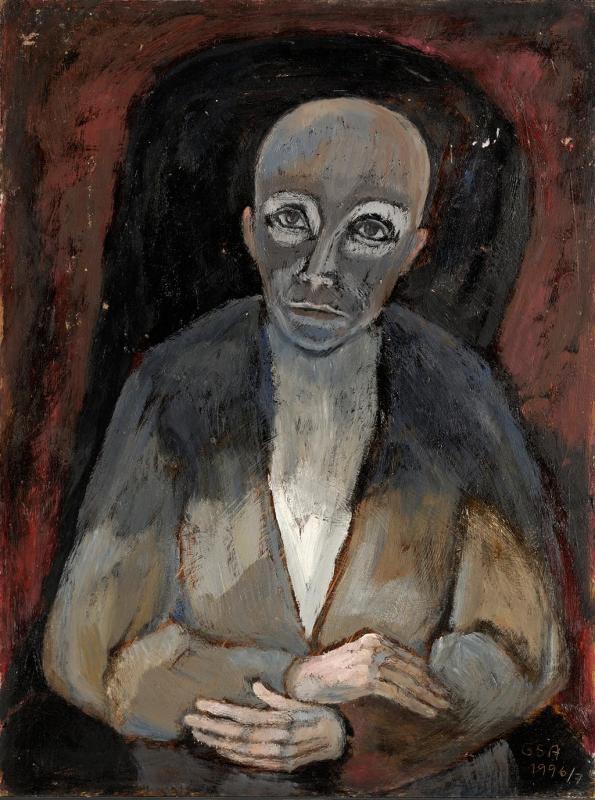Vor der Nacht, 1997, Öl auf Hartfaserplatte, 79,8 x 59,8 cm.