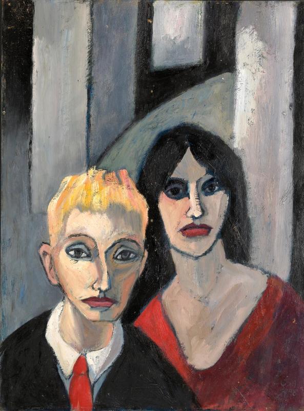 Jason und Medea, 1998, Öl auf Hartfaserplatte, 80 x 59,8 cm.
