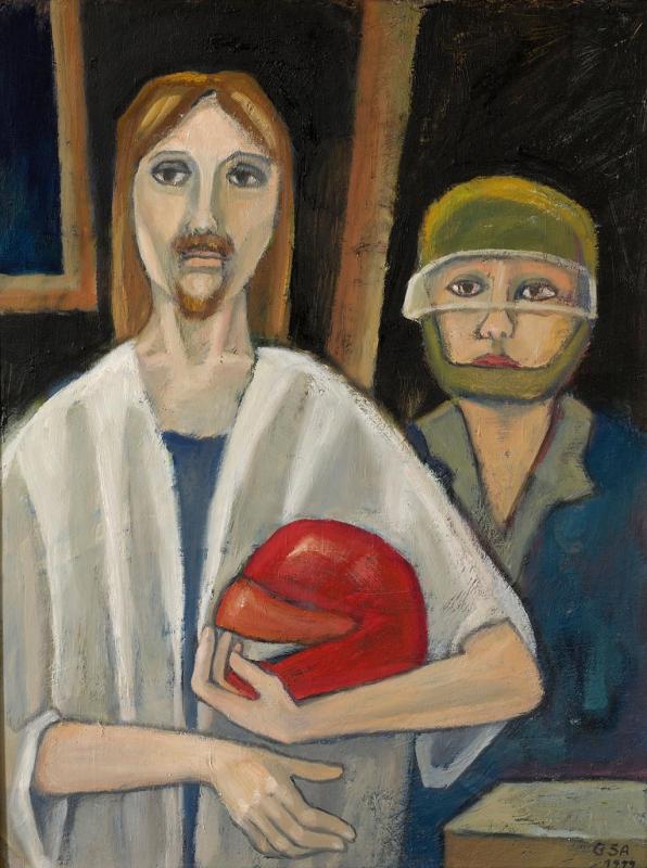 Aufbruch II, 1999, Öl auf Hartfaserplatte, 78,8 x 59,2 cm.